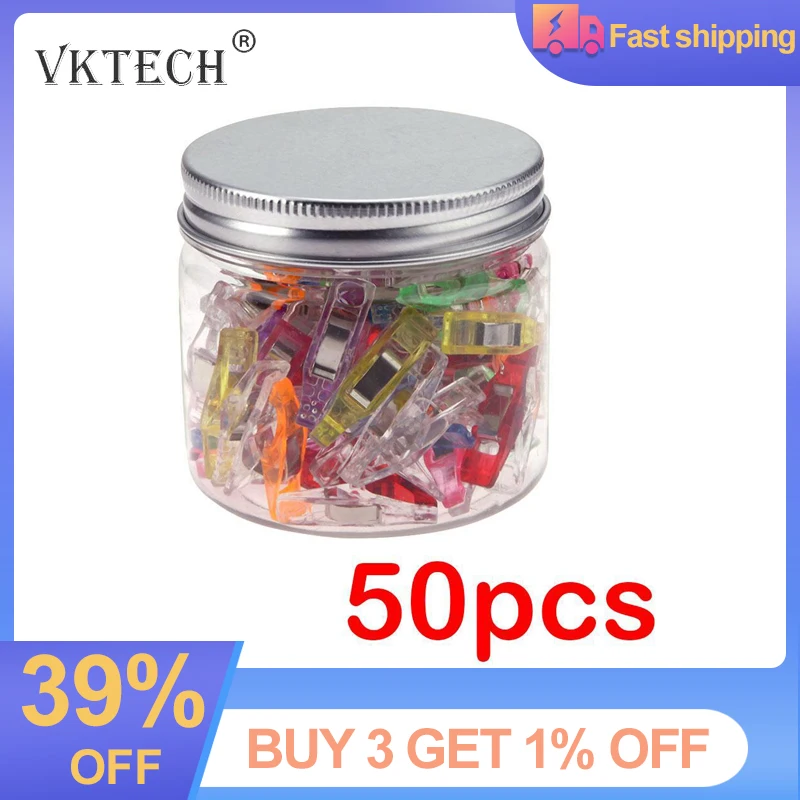 20/50pcs Mixed Plastic Wonder Clips Holder For Diy Patchwork Fabric Quilting Craft Sewing