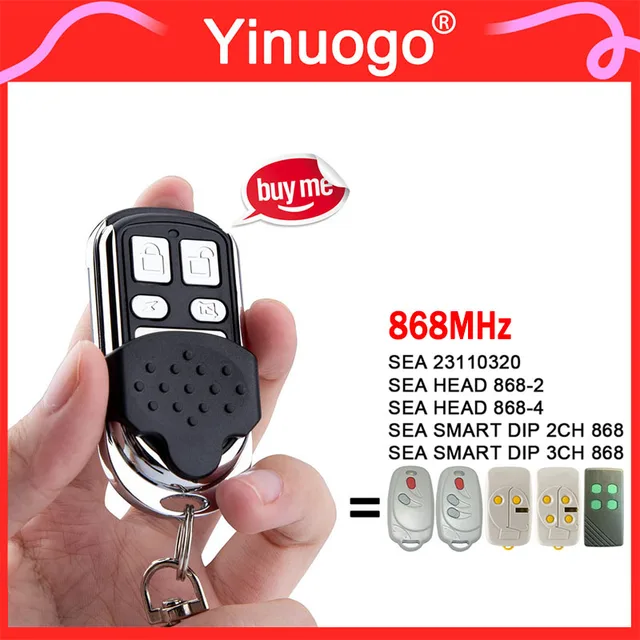SEA Garage Door Remote Control 868.35MHz Fixed Code Compatible With SEA 23110320 HEAD 868-2 868-4 / SEA SMART DIP 2CH 868 1