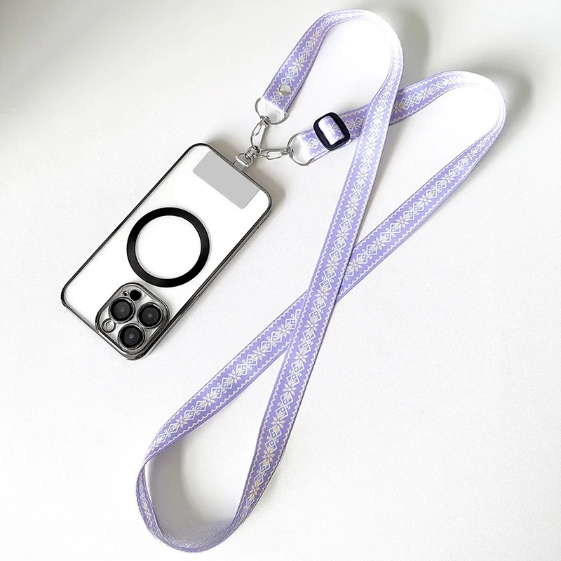 Maple Leaf Crossbody Phone Lanyard with Adjustable Anti-Lost Neck Strap
