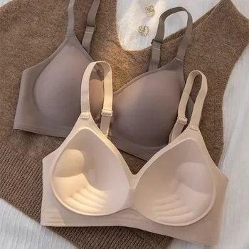 Wireless Bra Fixed Cup Palm-shaped Expansion Large Seamless Ladies Underwear Prevent Sagging No Side Breast Collection