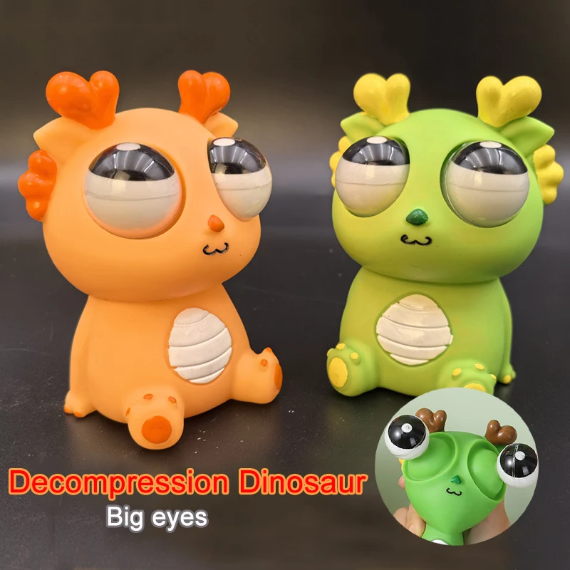 Creative Eye-popping Dragon Toys Pinching Decompression Toy Hit Dragon Squeezing Staring Doll Venting Adult Kid Toys Gift