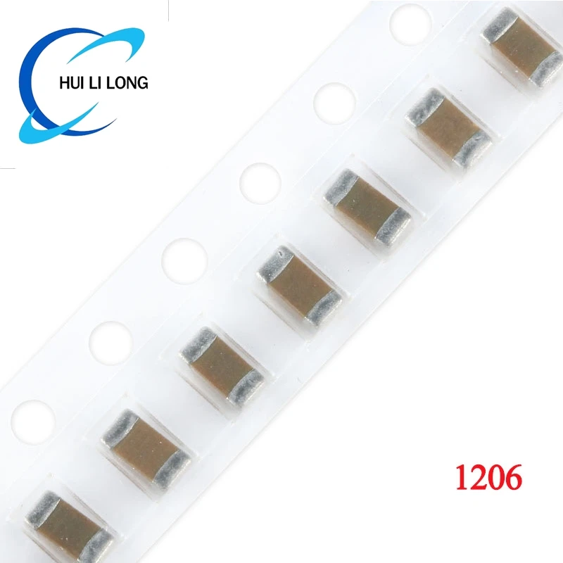 SMD Chip Ceramic Capacitor 1206 3216 1NF 2.2NF 10NF 22NF 100NF 1uF 2.2uF 4.7uF 10uF 22uF 47uF 100uF 6.3V 10V 16V 25V 50V 100pcs