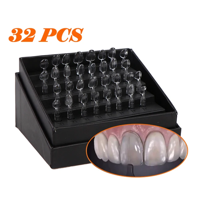 32pcs/Set Dental Veneer Mould Kit Composite Resin Mold Light Cure Autoclave Anterior Front Teeth Mould Teeth Whitening Tools