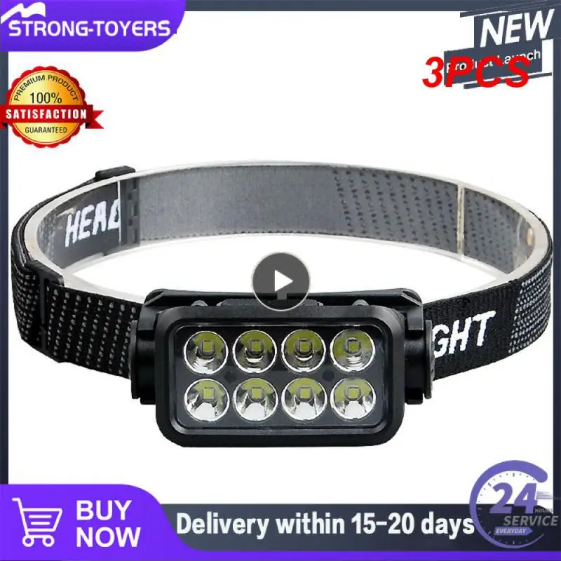 

Съемная головная повязка, Регулируемая Рабочая лампа, Портативный сенсорный налобный фонарь, Уличное оборудование, Легкая очистка, 3 шт.