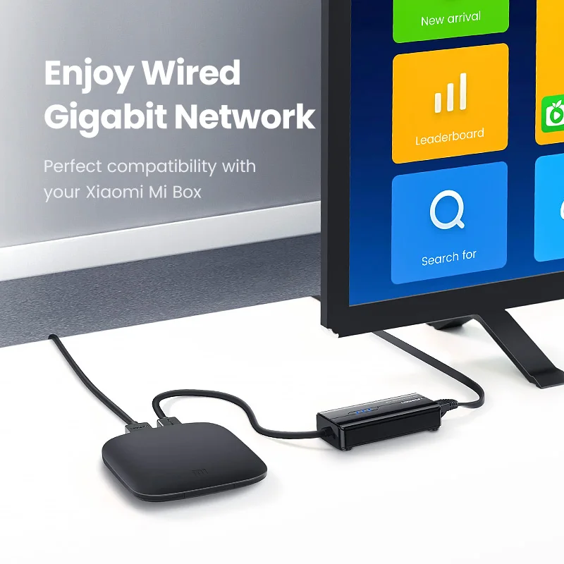Ugreen Usb3.0 Ethernet Adaptador 1000mbps Usb Rj45 Hub Usb para Portátil Xiaomi mi Caixa s Windows Ethernet Hub Usb Lan Placa de Rede - Imagem 3