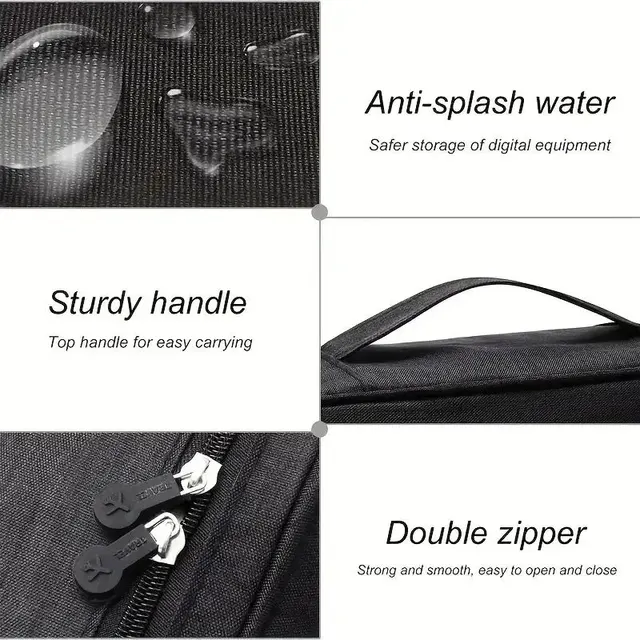 Cable Storage Bag Waterproof Digital Electronic Organizer Portable USB Data Line Charger Plug Storage Bag Travel Cable Organizer 6