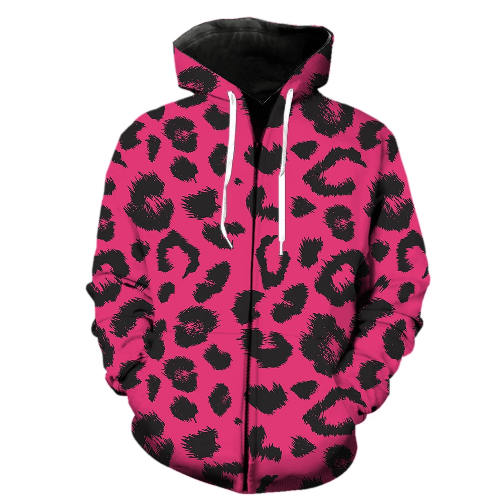 

Animal Fur Texture Men's Zipper Hoodie Hip Hop Funny Sweatshirts Oversized Spring 2022 Hot Sale 3D Print Harajuku Teens Casual