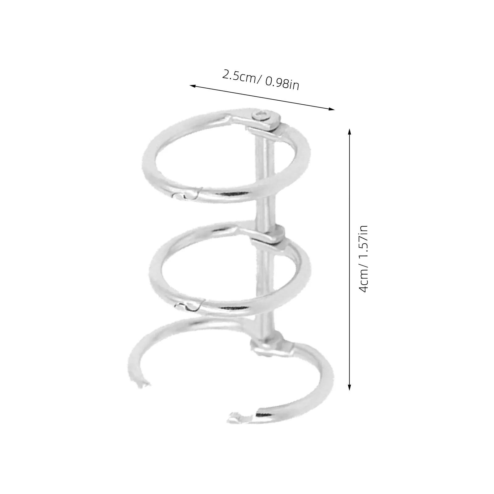 6Pcs 오래 지속되는 금속 책 링 녹 방지 색상 유지 바인더 링 루스 리프 종이 노트북 DIY 바인더 문구 용품