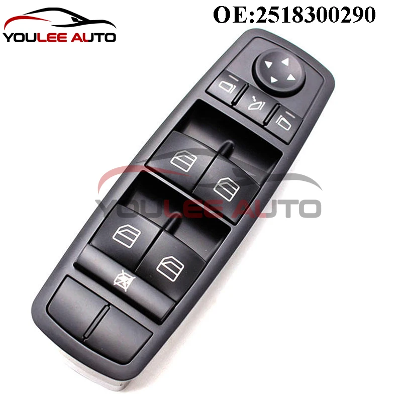 

New 2518300290 A2518300290 Front Left Master Power Window Switch For Mercedes-Benz GL320 ML350 R500 X164 W164 W251 Car Parts