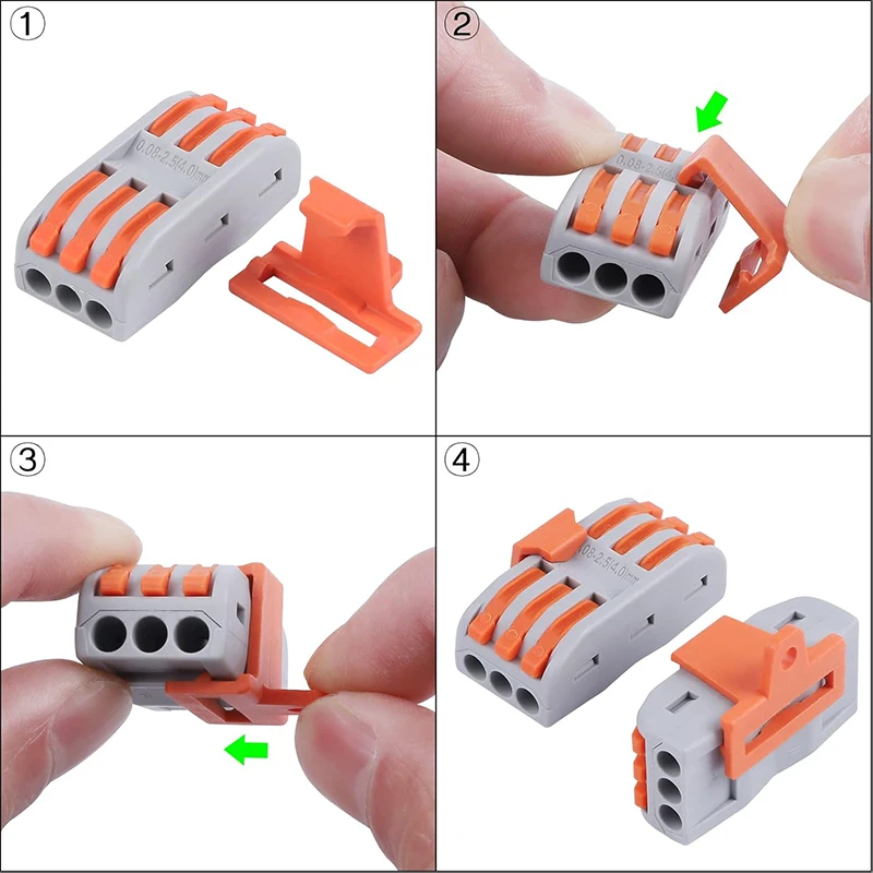 Wire Connectors 55pcs Quick with Storage Box Fast Wiring Push in Lever for Wires