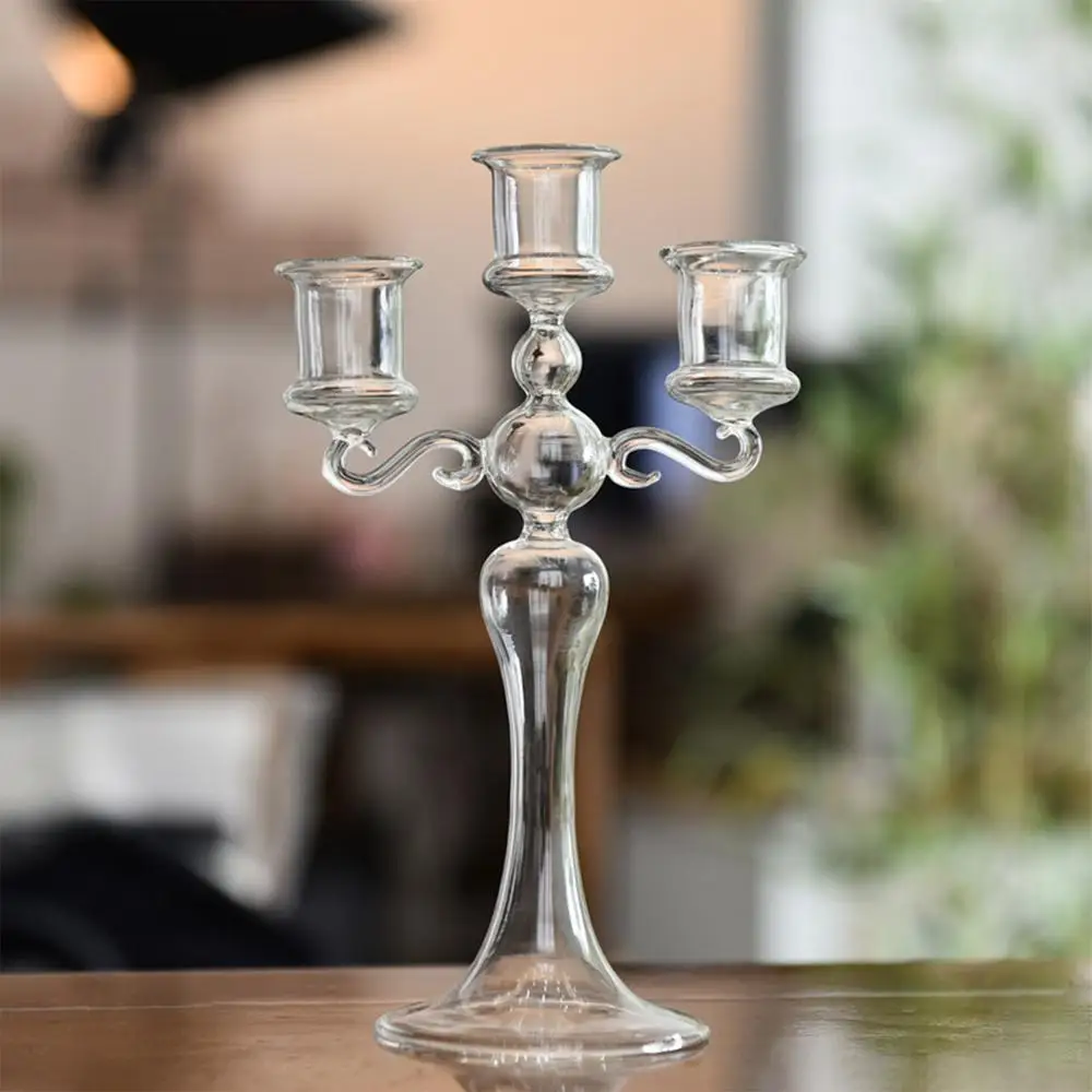 Retro 3 Heads Candle Holders Candlestick for Home Decoration Holiday Candle Stick Wedding Christmas Candle Holder Centerpieces