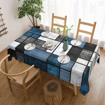 Modern Geometry Texture Rectangle Waterproof Tablecloth Table Decor Reusable Kitchen Dining Table Cloth Holiday Party Decoration 1
