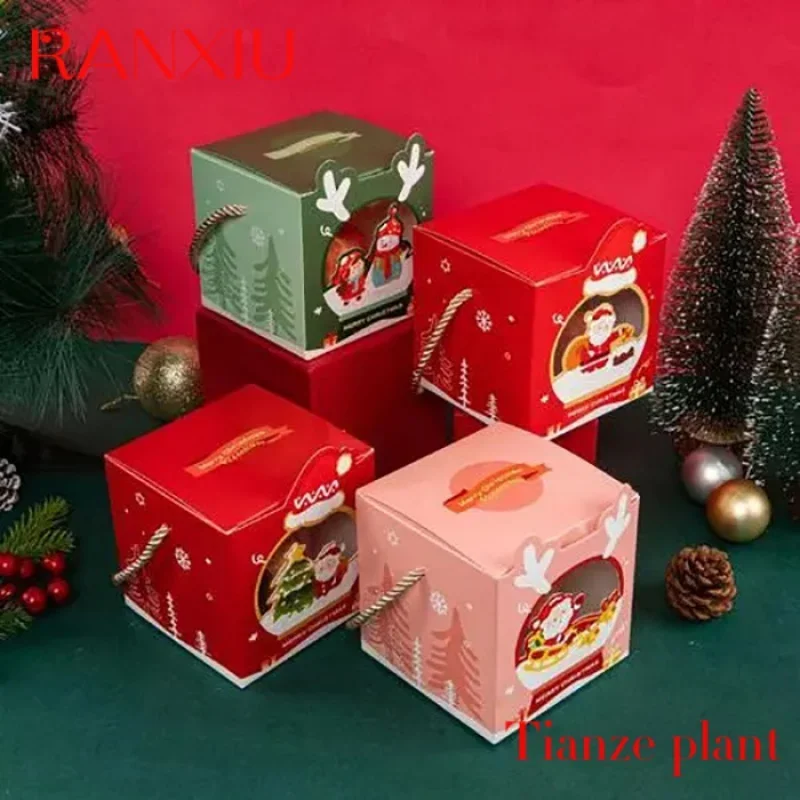 

Custom Small Paper Box Packaging For Santa Claus Decorative Candy Chocolate Toys Gift Blind Box