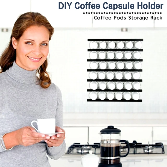 Soporte para cápsulas de café con capacidad para Nespresso Vertuoline,  Casual, Negro