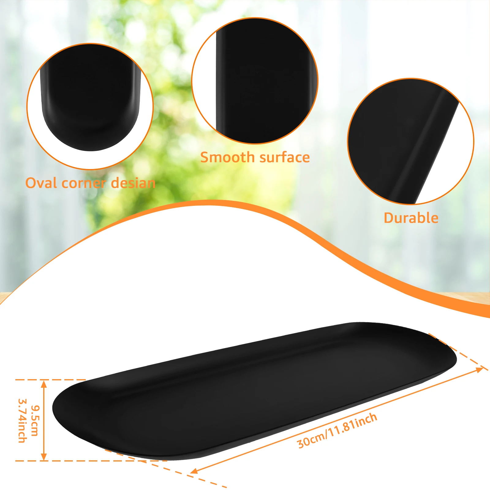 Stainless Steel Decorative Tray Extra Large Oval Jewelry Tray Dish Elegant Stainless Steel Serving Platter Reusable Decorative