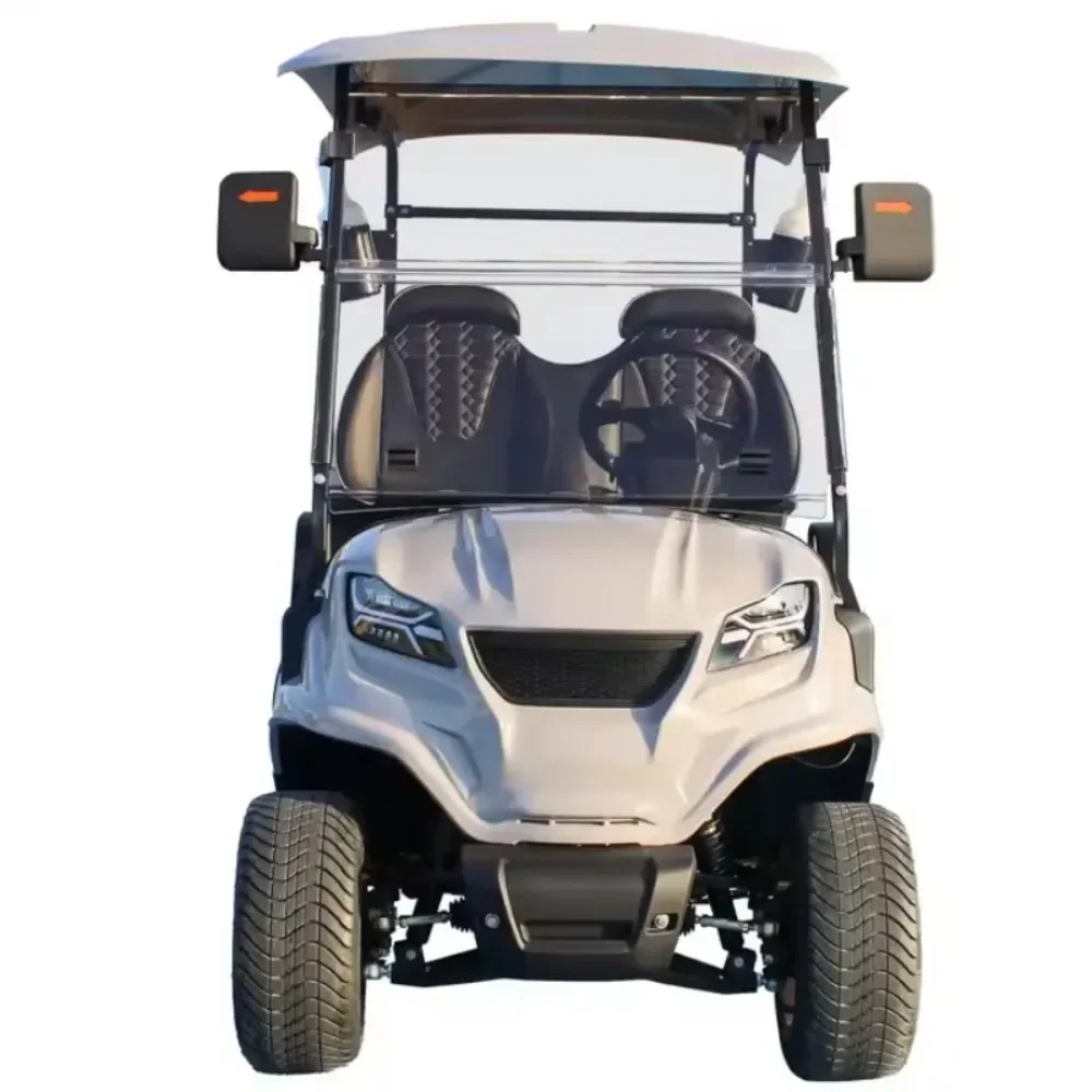 Golf Cart, 48V Lithium Battery Two-seater, Large Screen Control Multifunctional Sightseeing Bus for Golf Cart on Golf Course