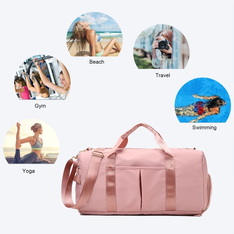 Bolso deportivo de cuero para hombre y mujer, bolsa de entrenamiento para  gimnasio, para zapatos, Fitness, Yoga, equipaje de viaje, XA18D