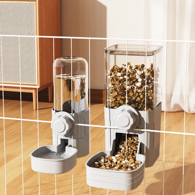 Automatic Pet Feeder Waterer Dog Cat Hanging Cage Bowl，Suitable for Small Puppy Cat Rabbit Food Container Dispenser Bowl 6