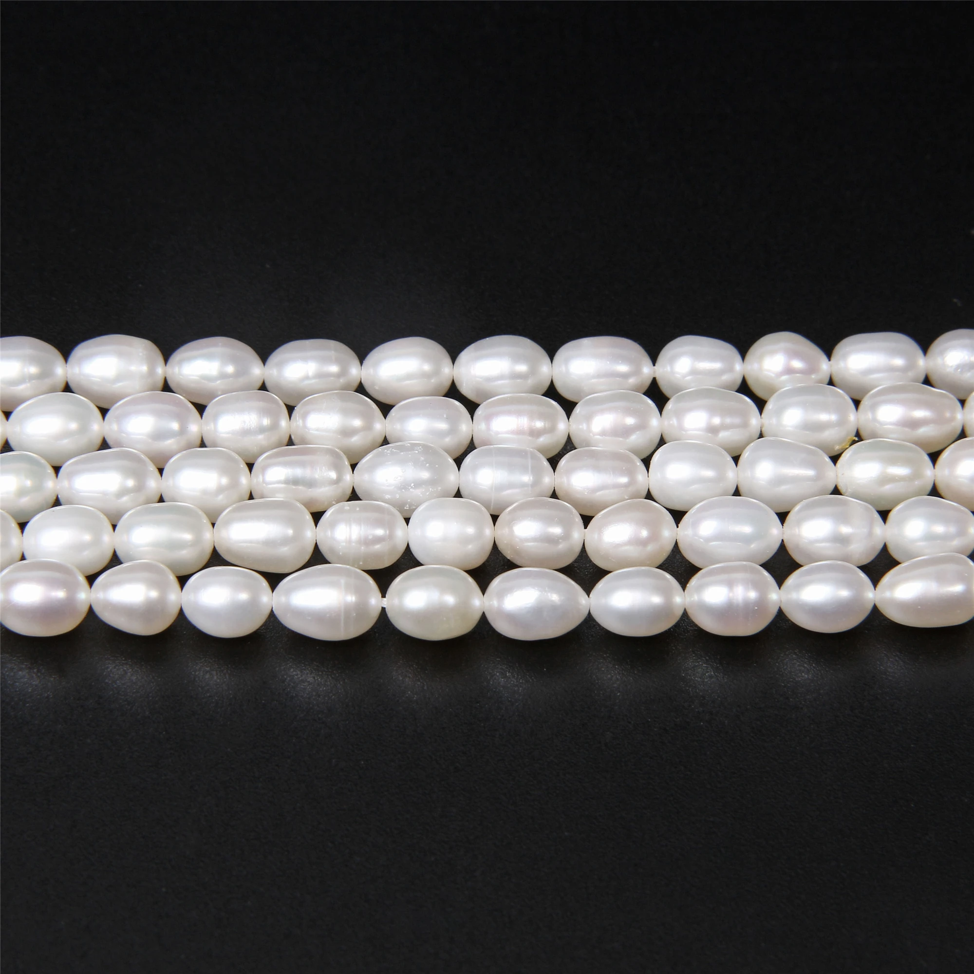 AAA White 100% Natural Pearl Beads Freshwater Rice Shape Pearl Loose Beads For Jewelry Making DIY Bracelet Necklace Accessories