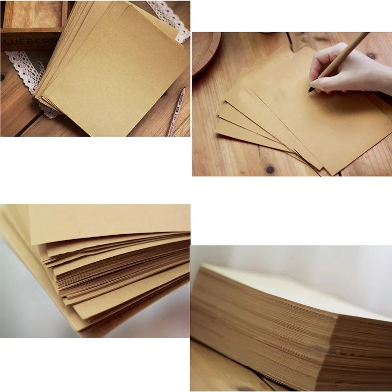 50sheets/package 120g Empty Kraft Paper Nostalgic Kraft Paper Printing Thick A4/A5/B5size Letter Card Scrapbook Gift