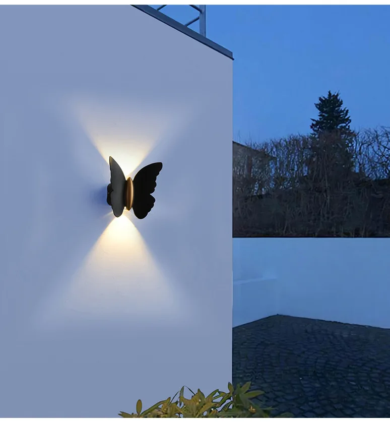 Modern Minimalist Outdoor Butterfly Wall Washing Lamp Minimalist Modern Staircase Corridor Courtyard Balcony Entrance Hall Lamp