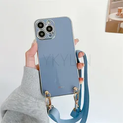 Luxury Plating Crossbody Lanyard Silicone Phone Case for Mi POCO X6 (4)