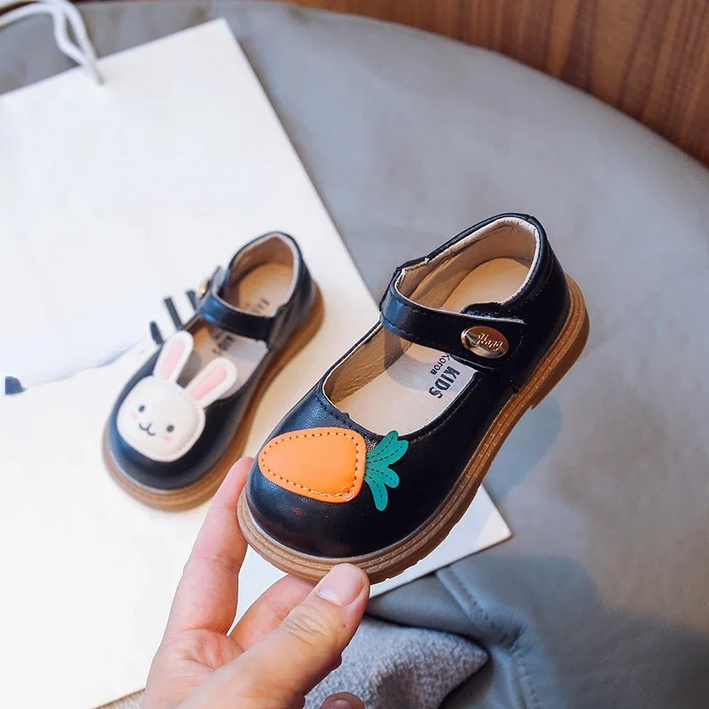 Zapatos Ni&ntilde;a Cartoon Girl Shoe Autumn New Anti Slip Princess Shoe Cute Mary Jane Shoes Child Shoes Dress for Girls Leather