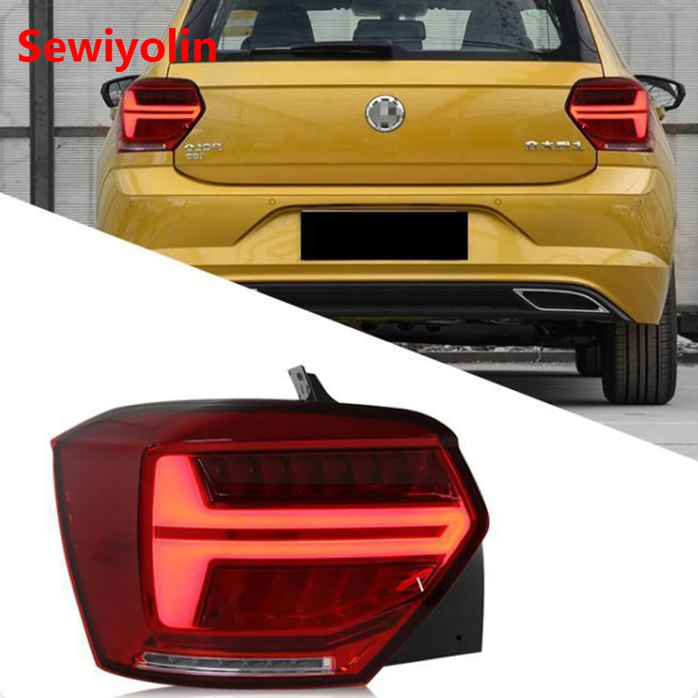 

Car Led Tail Light Assembly For Volkswagen Polo Plus 2019 - 2022 Running Water Marquee Turn Signal Waterproof IP67 Plug And Play