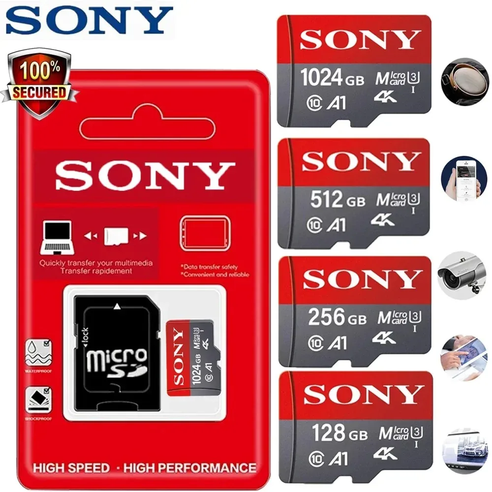 thumbnail image 1 of Tarjeta Micro SD SONY Ultra Micro SD de 1 TB y 512 GB, tarjeta de memoria flash SD/TF de 32, 64 y 128 GB, para cámara, tarjeta SD de 512 GB, 1 of 5