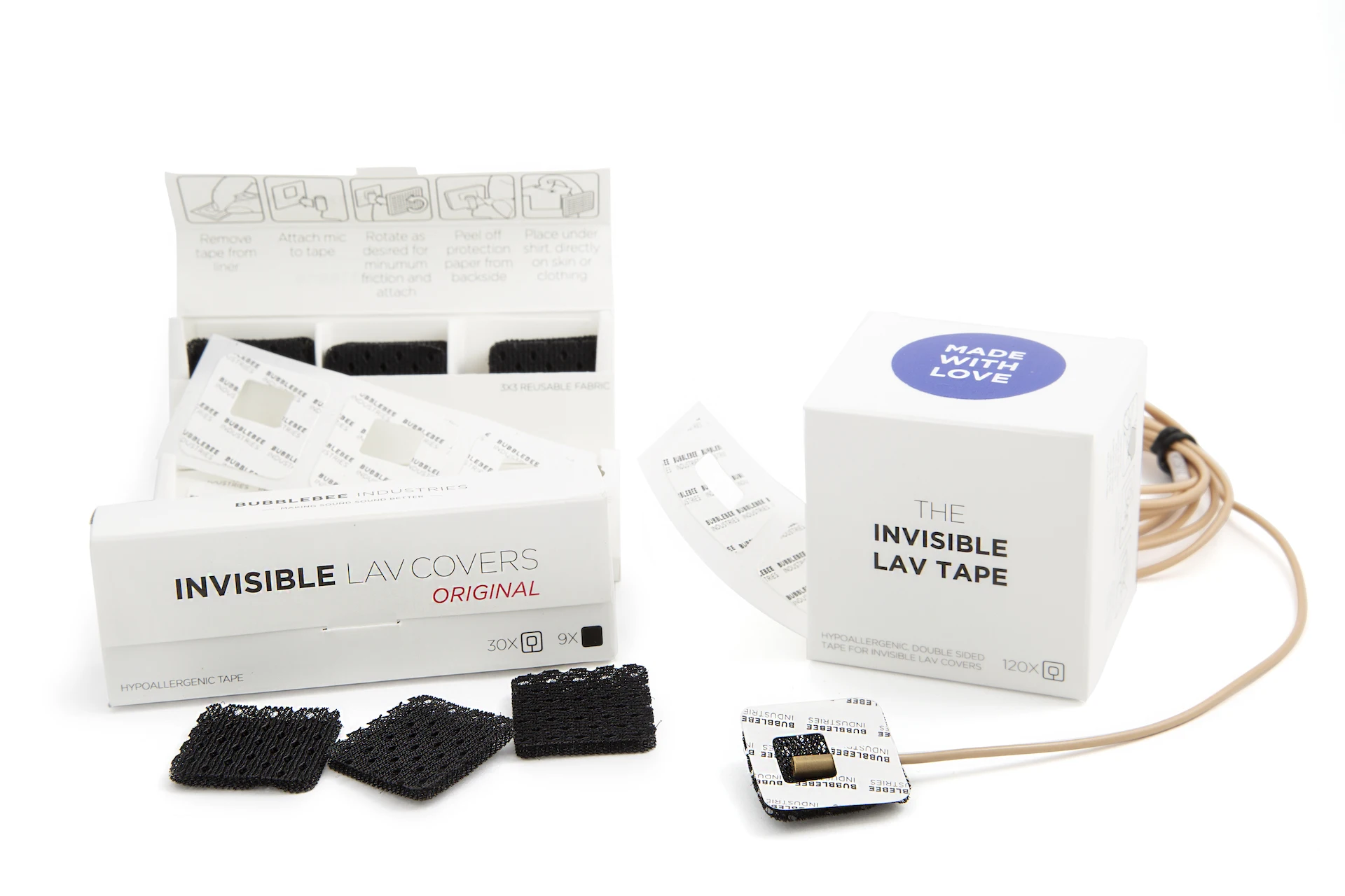 Bubblebee Invisible Lav Tape (120 pack)