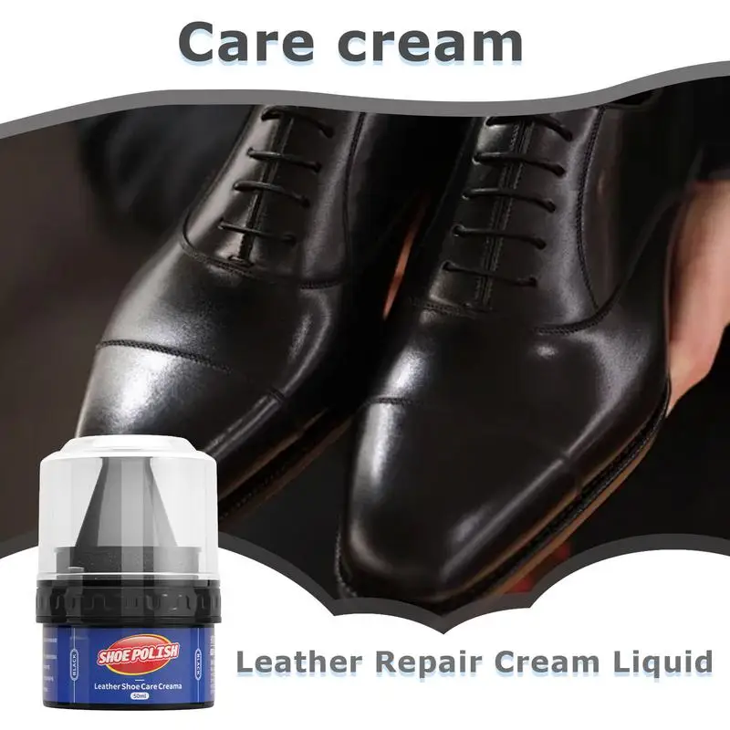 Leather Shoe Cream Polish 50ml Car Leather Care Cream Maintenance Car Conditioner Interior Cleaner For