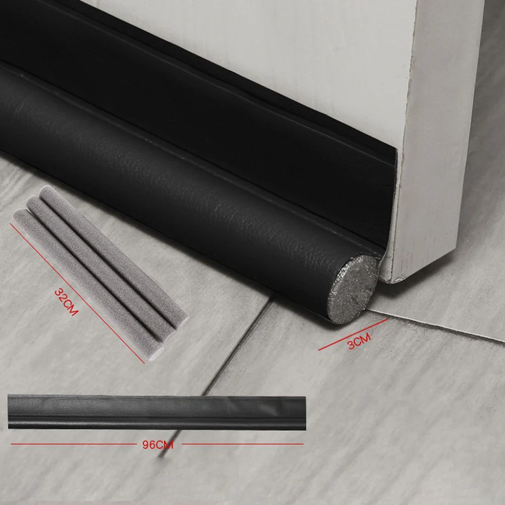Adjustable Door Bottom Seal Strip Weatherstrip Under Door Draft Stopper Anti Cold One Side Gap