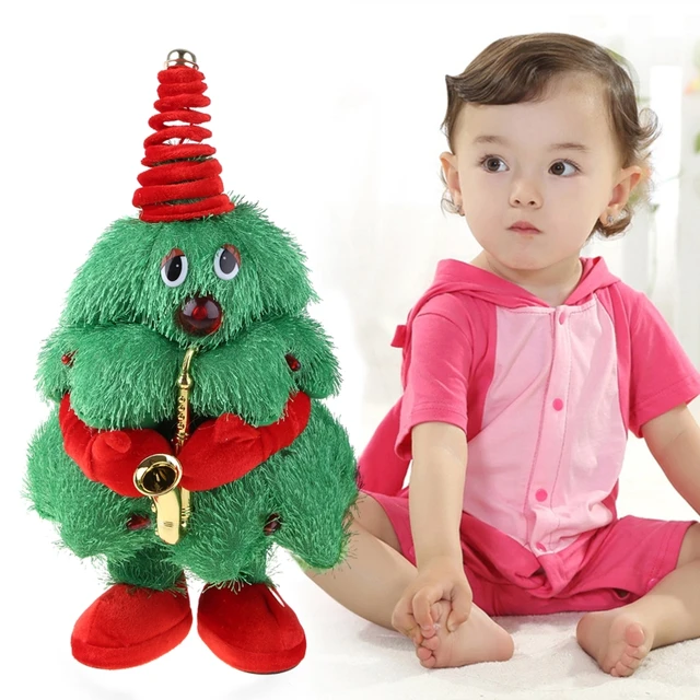 Electric Christmas Tree Plush Doll Cute Remote Control Music Children's Toy Gift Plush Doll Singing Dancing Music Party 2
