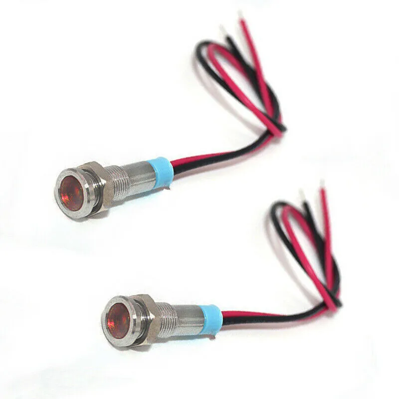 

2pcs LED RED Spoiler Brake Lights - Brand New, High Quality, 12V, 5/16” Diameter, Crystal Optic Mounts