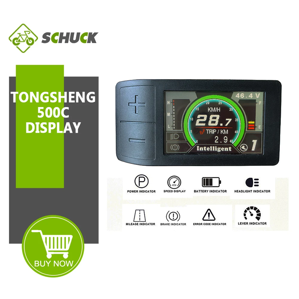 Tongsheng 500c Ebike Display Colourful Lcd Screen With 6 Pin Plug Use