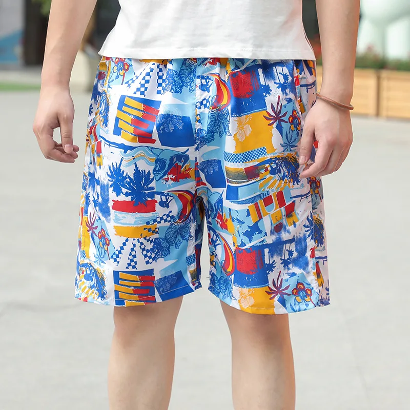 Men Shorts Drawstring Short Pants Casual Shorts Quick-Drying Shorts Printed  Shorts Swim Surfing Beachwear Shorts Men's Clothing