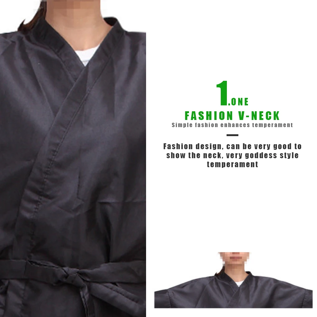 Barber Cape Hairdressing Waterproof V-neck Gown Barber Shop Haircutting Long Sleeve Apron 5