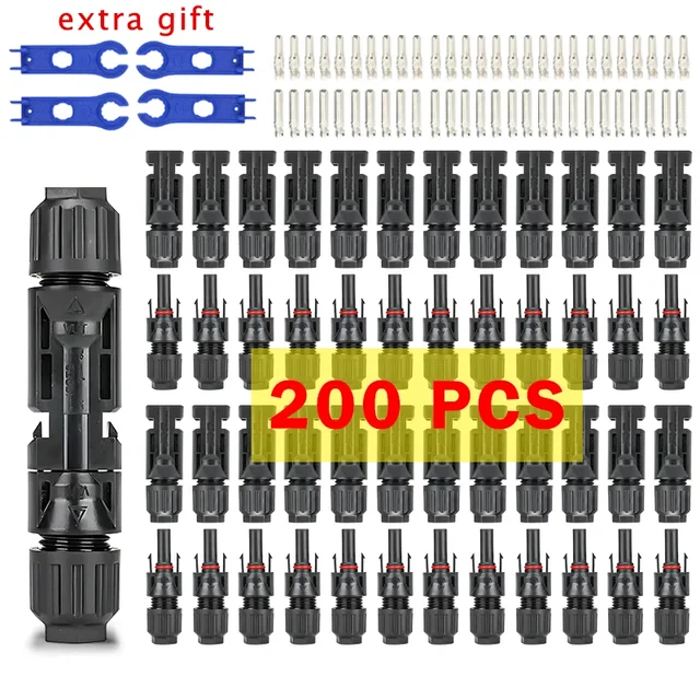 400/200/100/40/20/10 pièces connecteur solaire photovoltaïque 1000V30A Kit de connecteurs de panneau en gros pour câble PV/MC 2.5/4/6 mm2 1