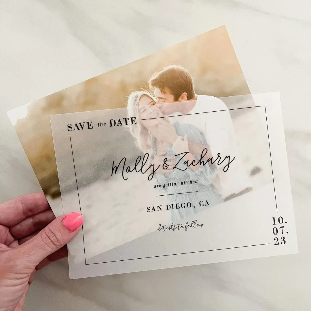 Wedding Invitation Vellum Paper Save The Date Greeting Card Thank You Party Supplies Bachelorette Party Baby Shower
