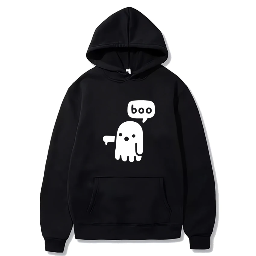 

Boo Ghost Funny Hoodie Men ' s Women vintage Casual Fleece Hoodies Fashion Streetwear Oversized Hooded Long sleeve Sweatshirts