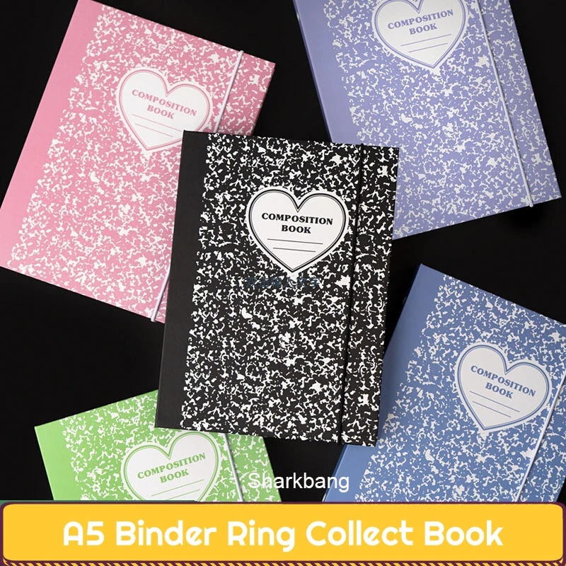 Sharkbang A5 Binder Ring Hard Cover Composition Collect Book Journal