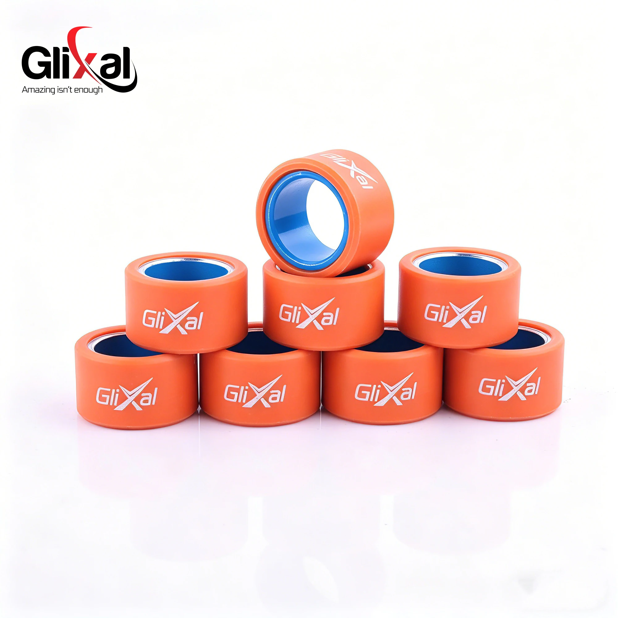 Glixal 25X15mm Heavy-Duty Variator Roller Weights for Kymco AK550 Xciting 400S, Yamaha Majesty XMax 400 TMAX 500 530 Scooter