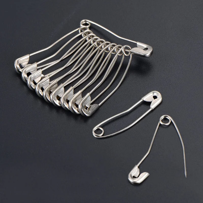 DIY 담요 공예 브로치 제작용 곡선 안전 핀, 실버 38mm 바느질 핀, 퀼팅 뜨개질 벤딩 핀, 60 개/100 개/상자