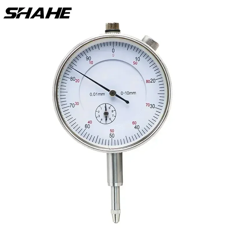 Dial Indicator Gauge Shahe Metric Dial Indicator With Back Lug 0-10/0-25 mm 0.01 mm Dial Indicator Gauge Precision Tool 0.01mm Stable Performance