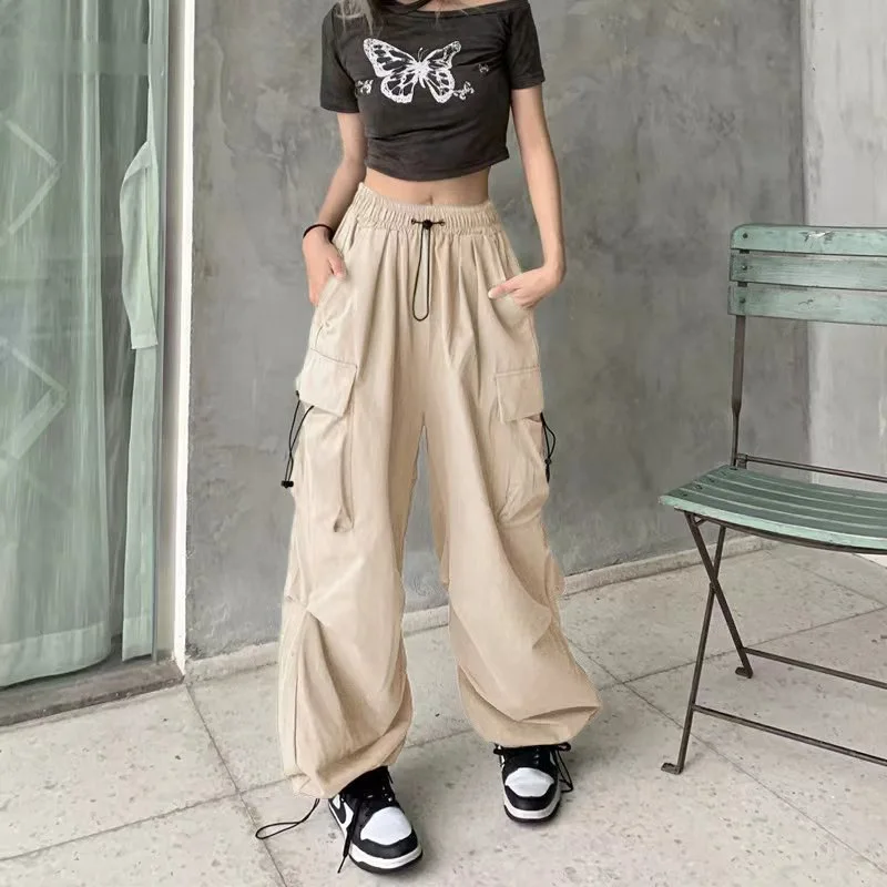 2024 Spring Summer New Korean Style Harajuku Streetwear Women Pants Loose Women Cargo Pants Hip Hop Lady Garment Y2k Pants