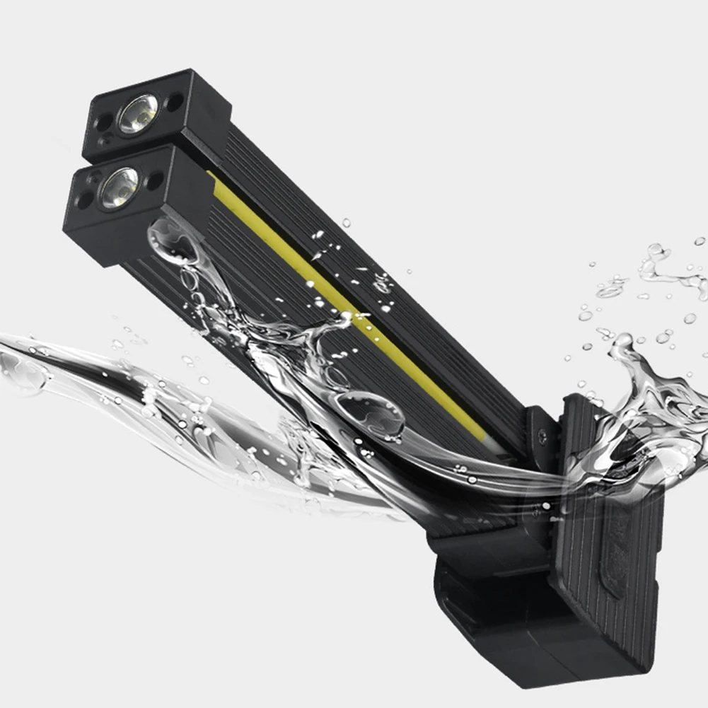 LED Flashlight with Hanging Hook Inspection Lamp USB Rechargeable Portable Torch Light for Car Repair Home Garage Emergency