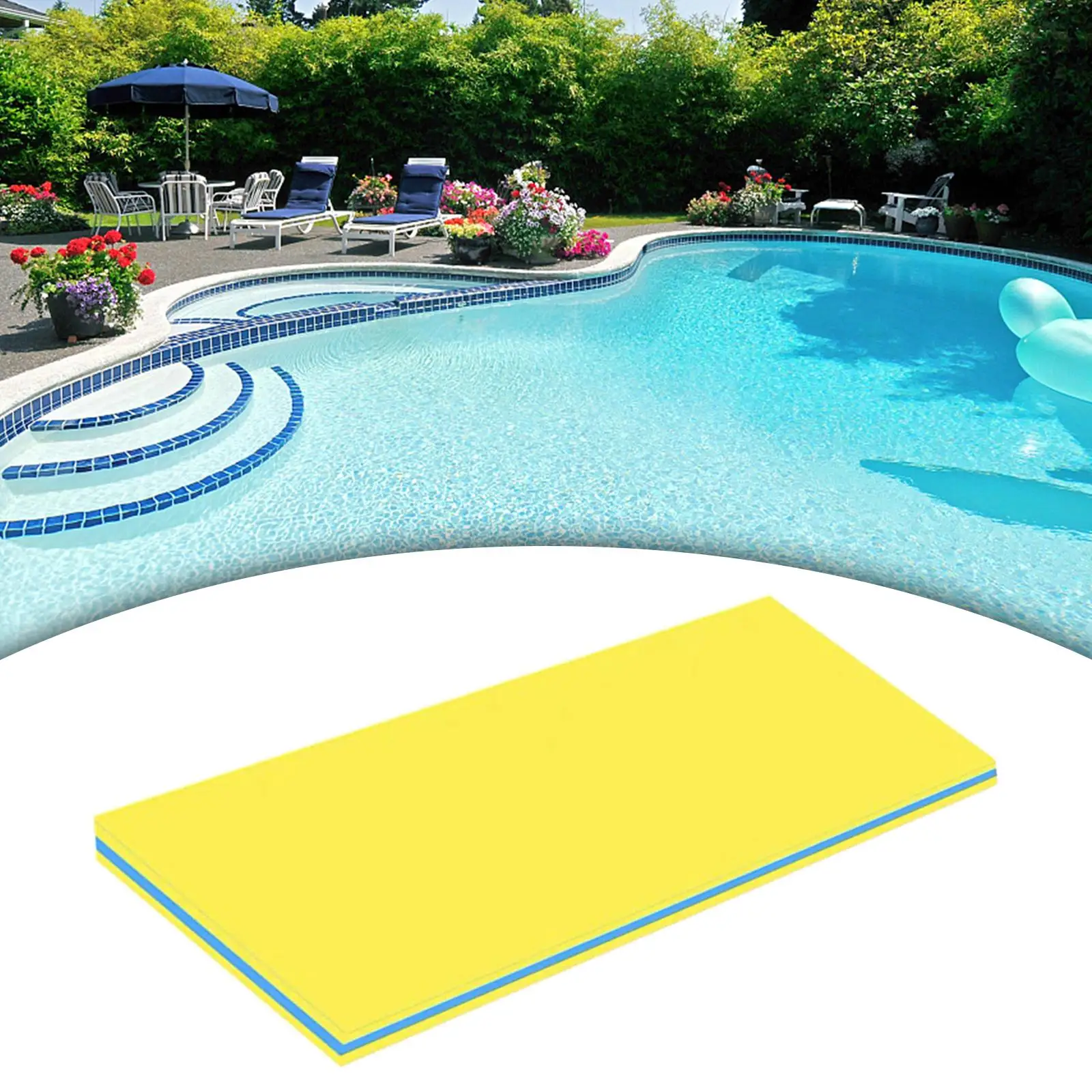 Water Floating Mat Roll up Mattress Blanket Pool Float Raft Water Recreation Lounge Mattress for Outdoor Adults Boat Beach River