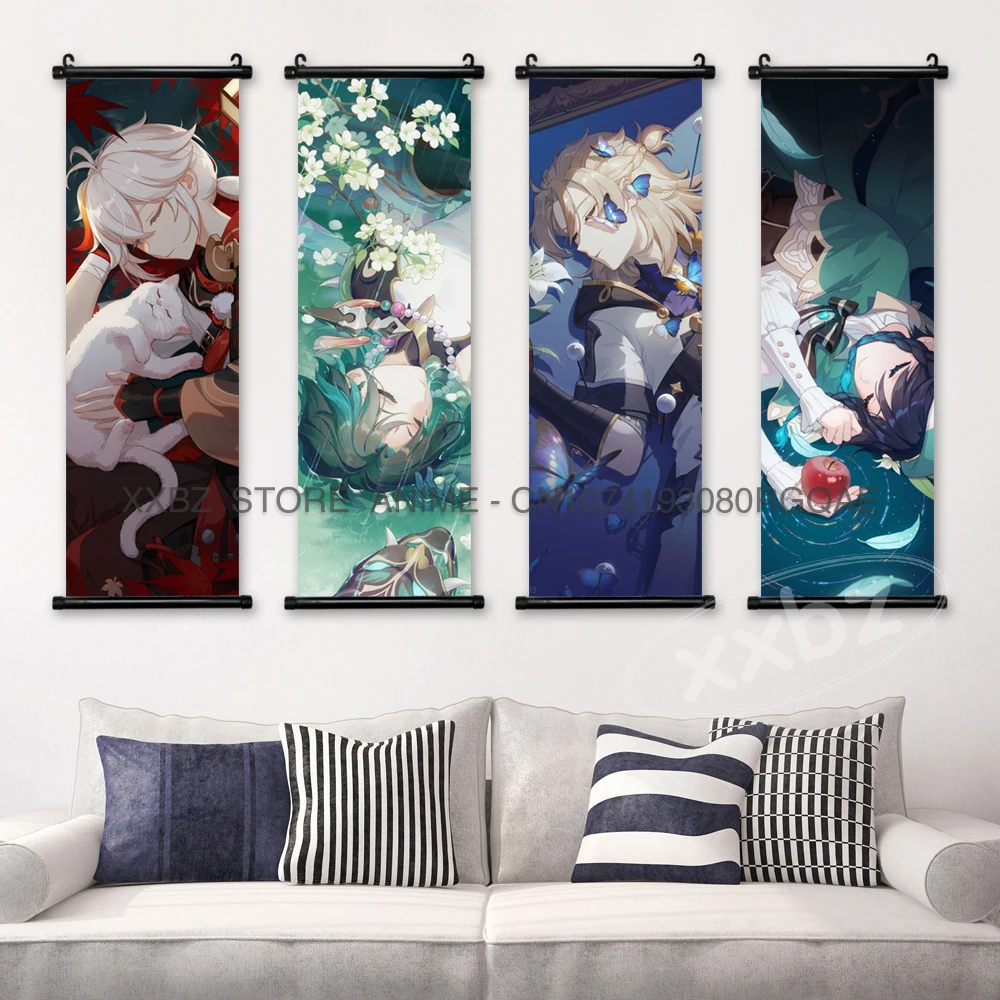 Genshin Impact Anime Artwork: Diluc Character Canvas Wall Art Decor