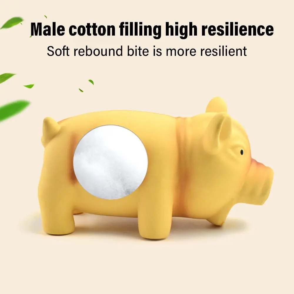 1PC Cute Rubber Sound Pig Grunting Squeak Latex Pet Chew Toys for Dog Squeaker Chew Training Puppy Supplies Pet Products 4