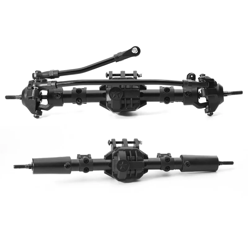 Parachoques Delantero De Acero Para Axial SCX10 1/10 – Diseño Plano, Resistente Y Ligero, Protección Ideal Para Coches Crawler RC (Negro/Rojo)